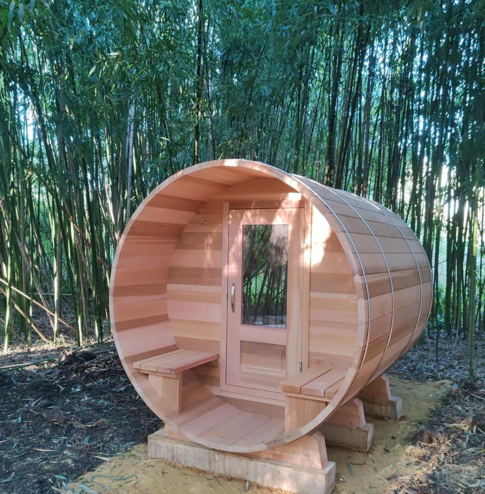 Gîte nature avec bain nordique et sauna, étang et bambouseraie House in Pays de la Loire