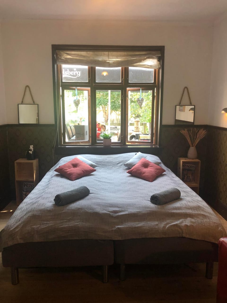 Bed, View (from property/room), towels