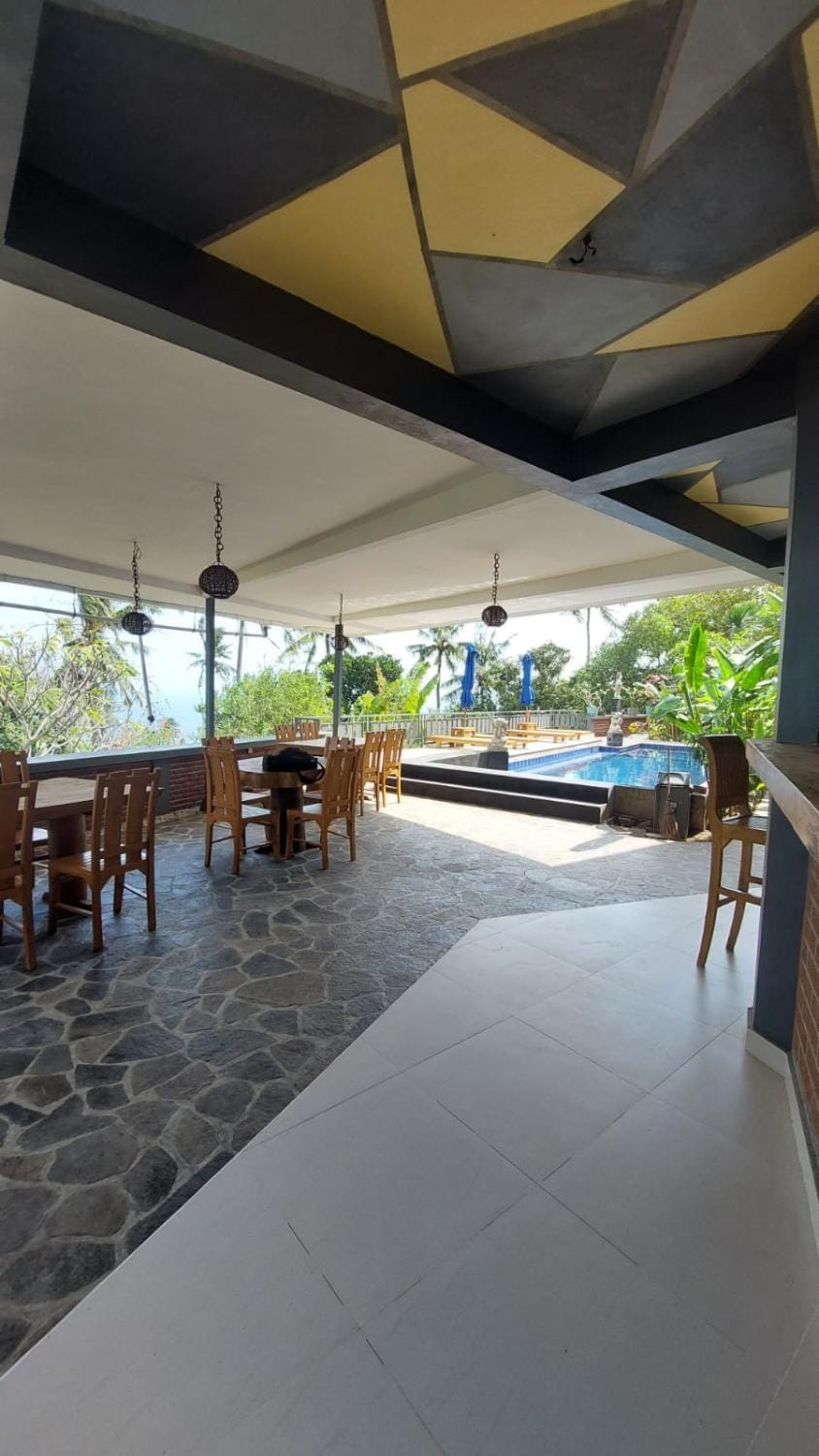 Balcony/Terrace, Seating area, Pool view, Swimming pool