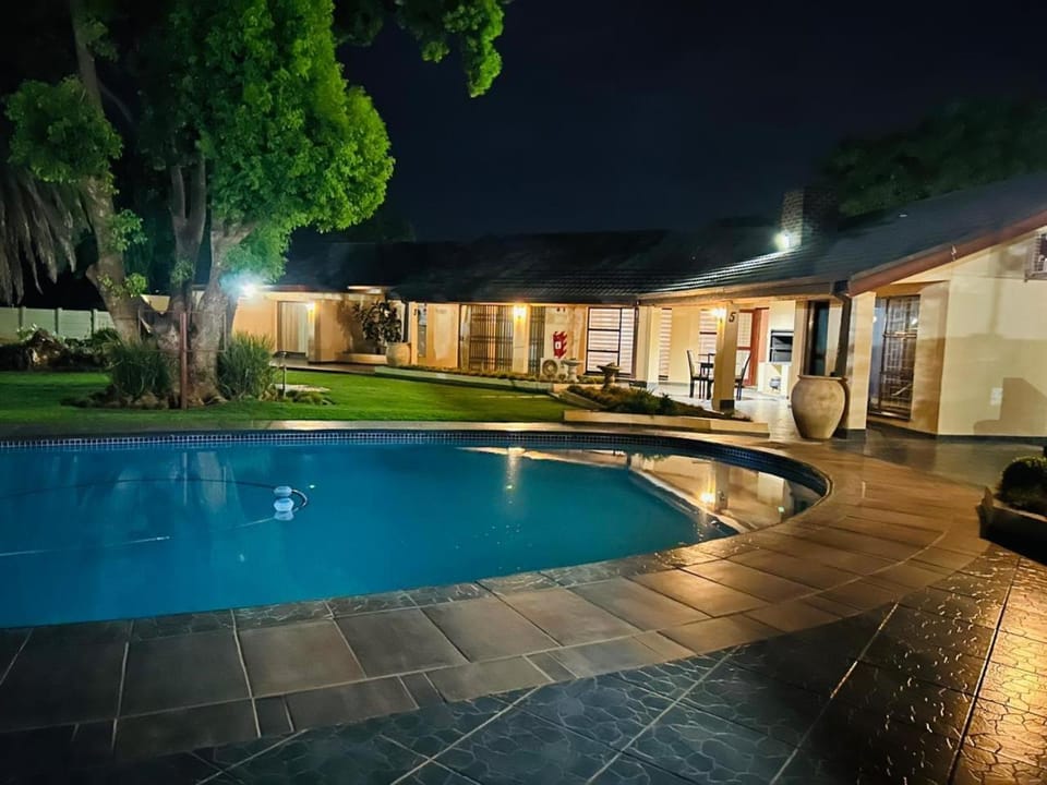 Night, Pool view, Swimming pool