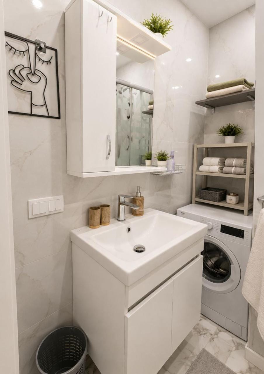 Bathroom, towels