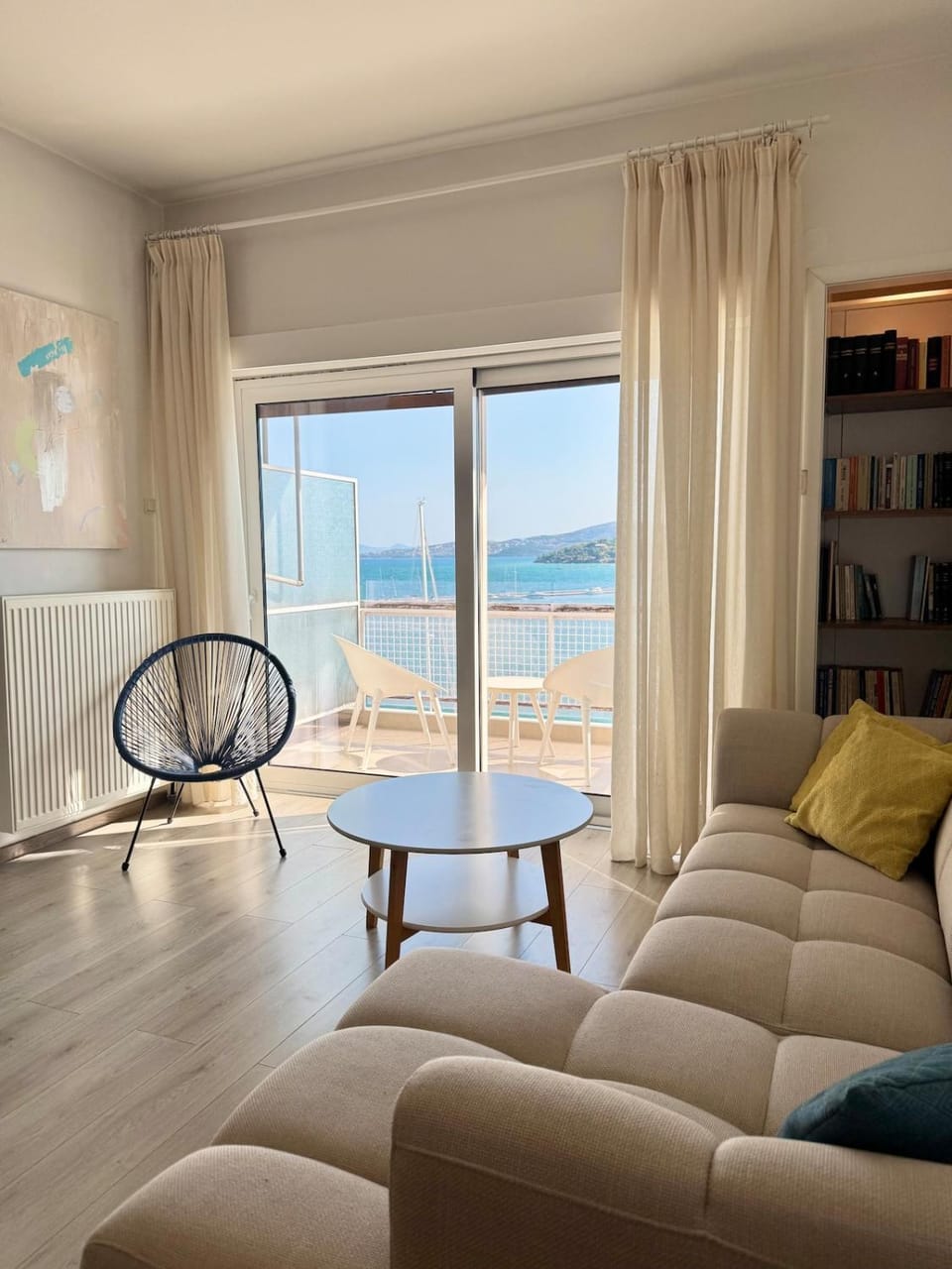 Natural landscape, Living room, Seating area, Sea view
