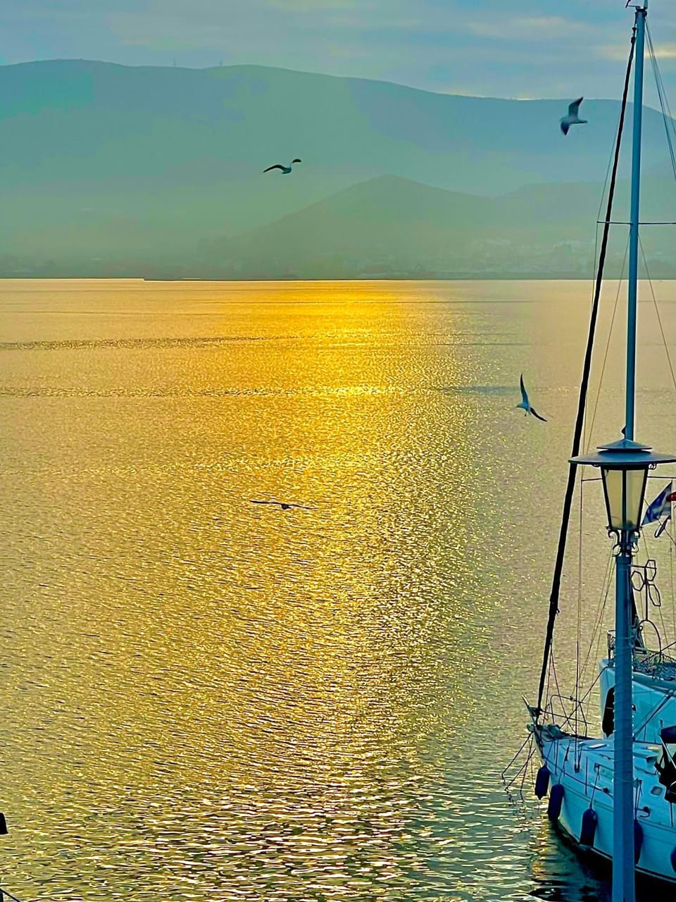 Natural landscape, Sea view, Sunset