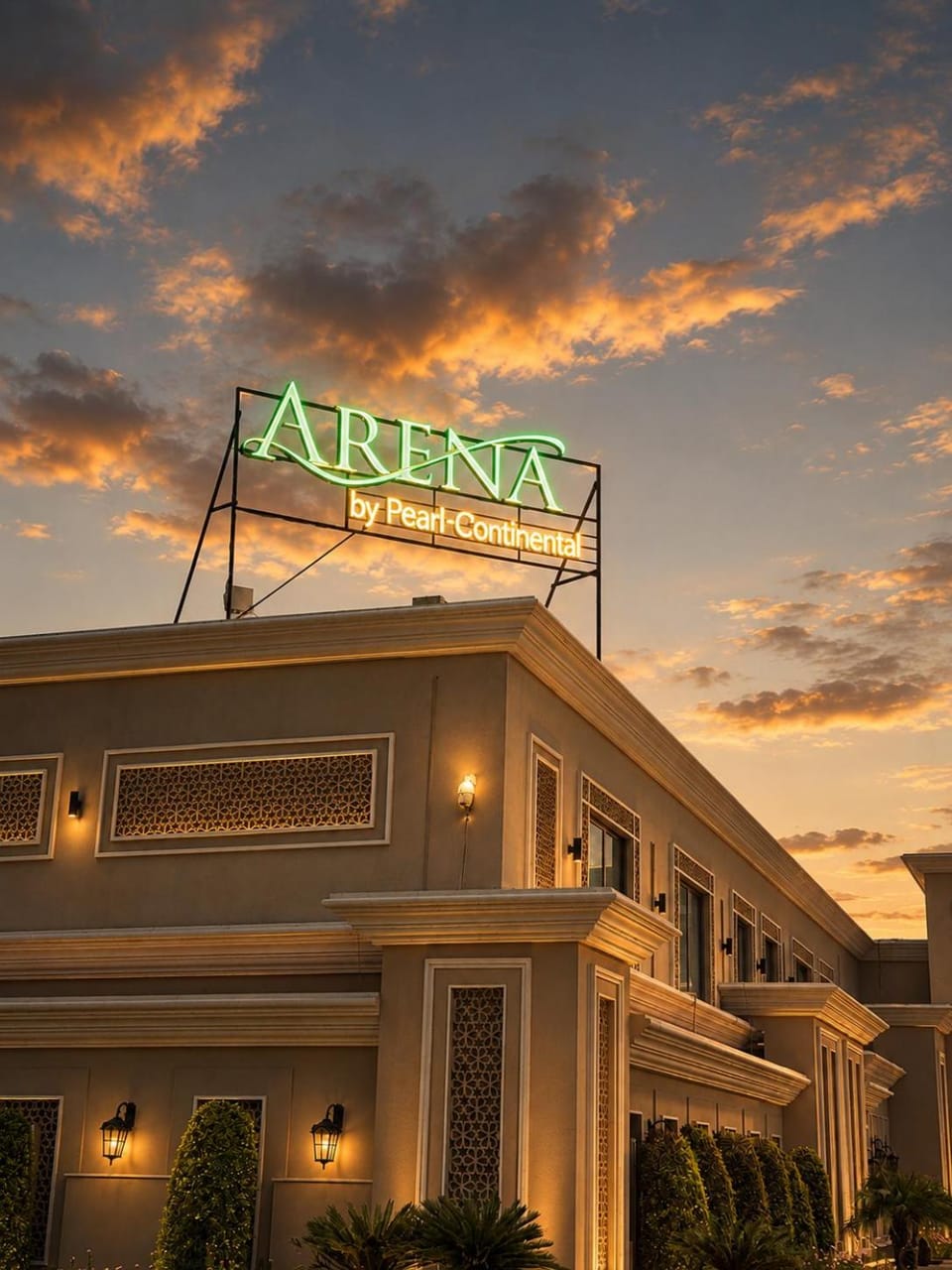 Property building, Sunset