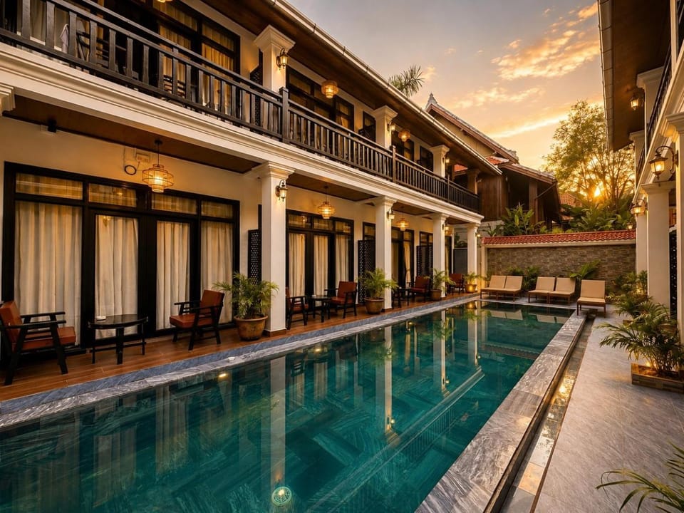 Property building, Pool view, Swimming pool