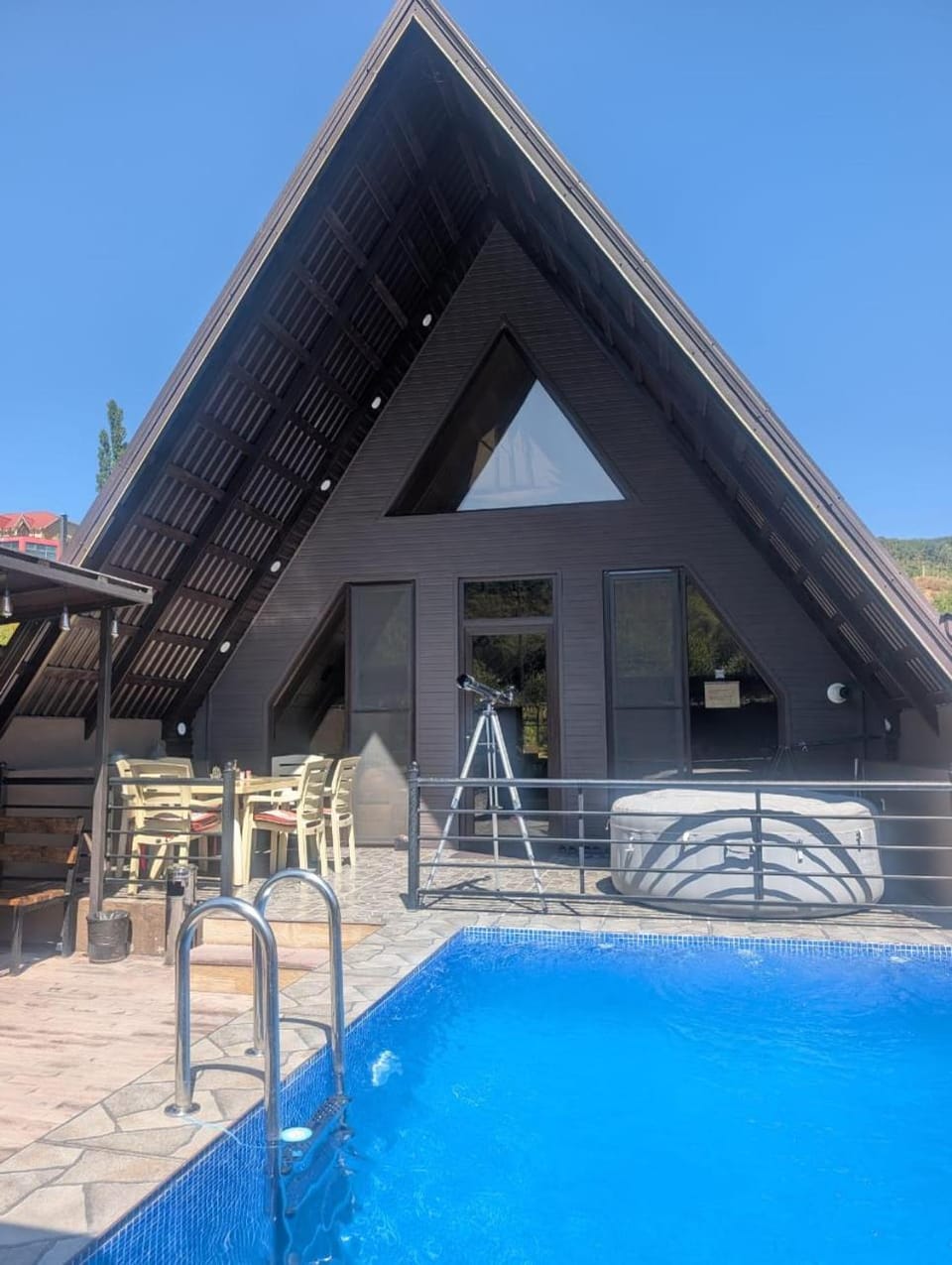 Patio, Day, Pool view, Swimming pool, sunbed