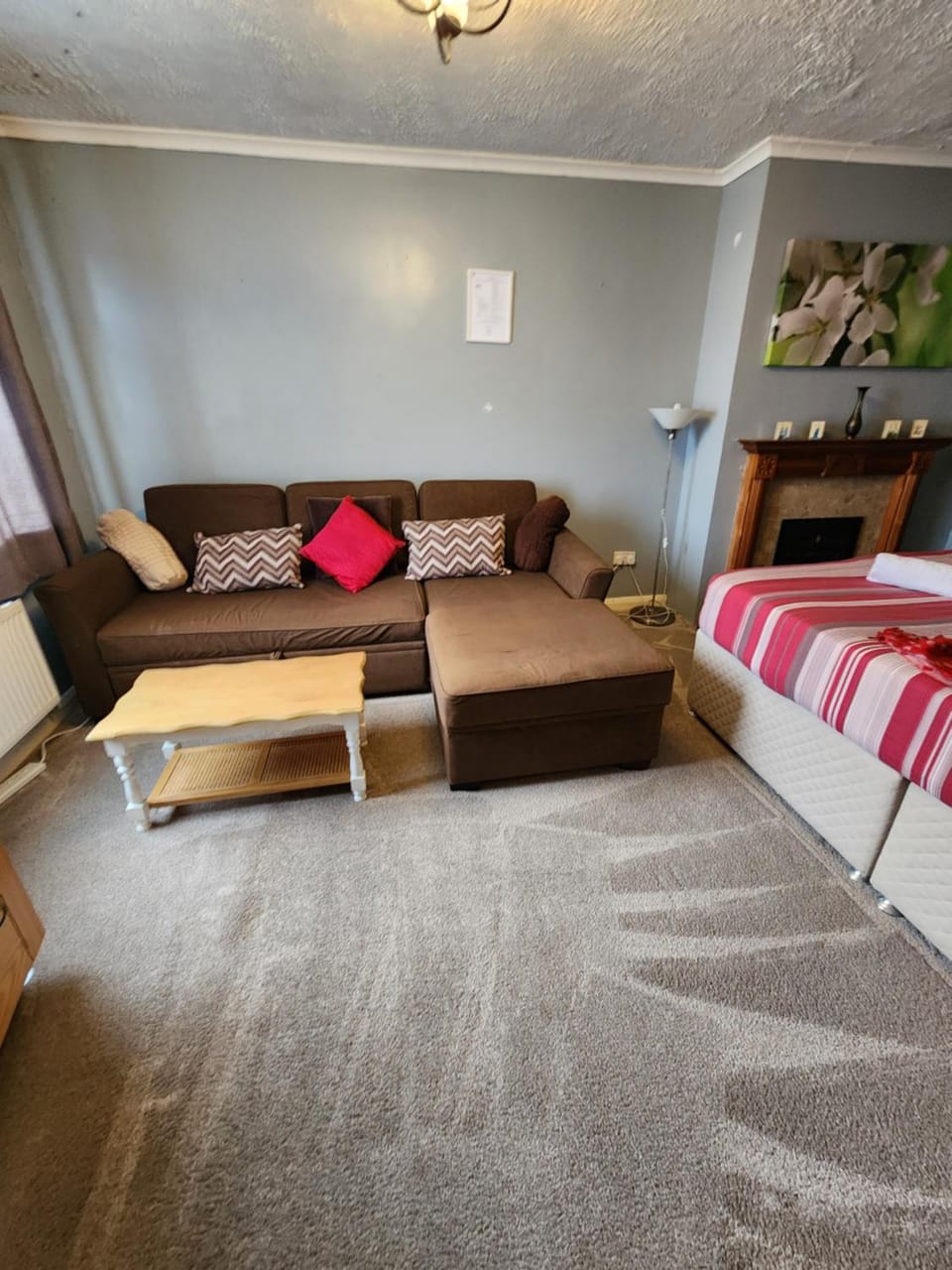 Bed, Living room, Photo of the whole room, Seating area, Bedroom