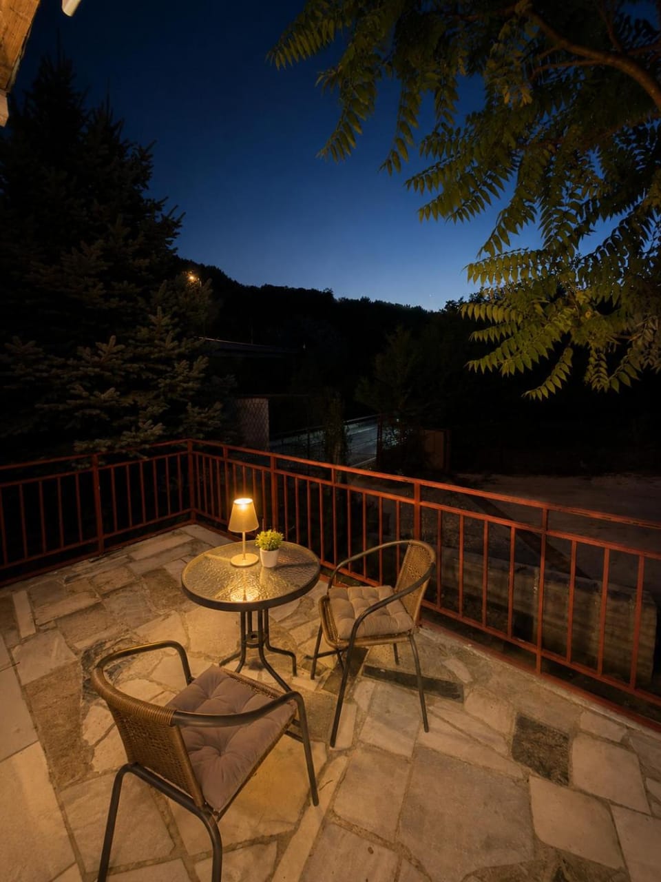 Night, Balcony/Terrace, Seating area