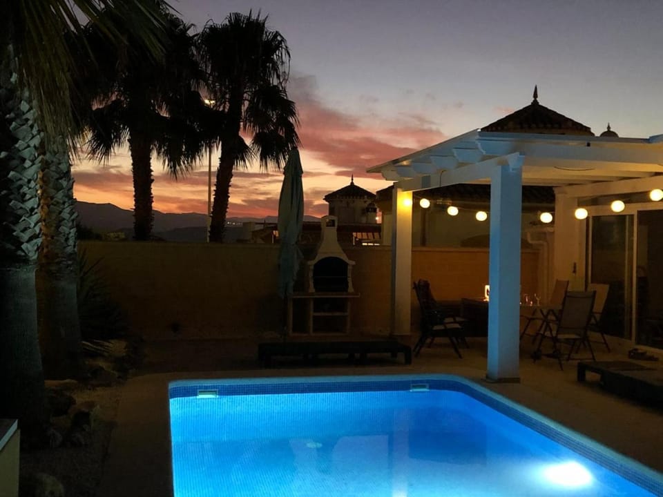 Night, Balcony/Terrace, Swimming pool, Swimming pool