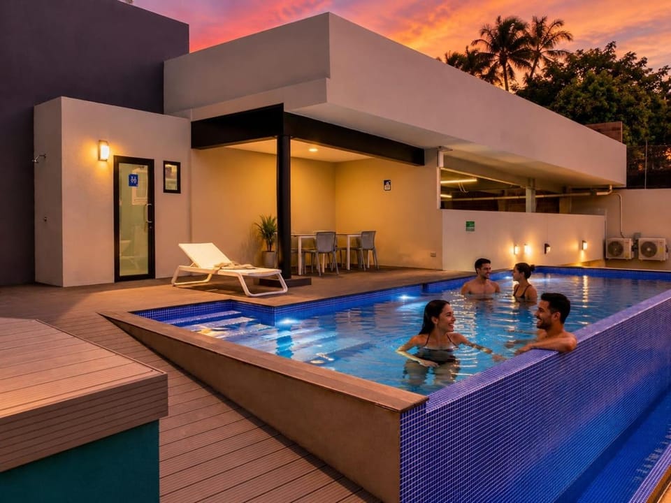 Natural landscape, Pool view, Swimming pool