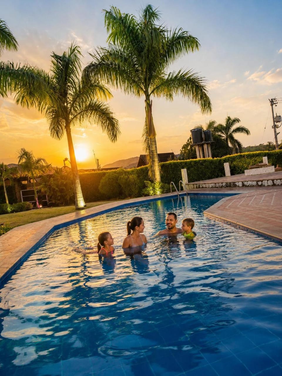 Day, Pool view, Swimming pool, Sunset, Family