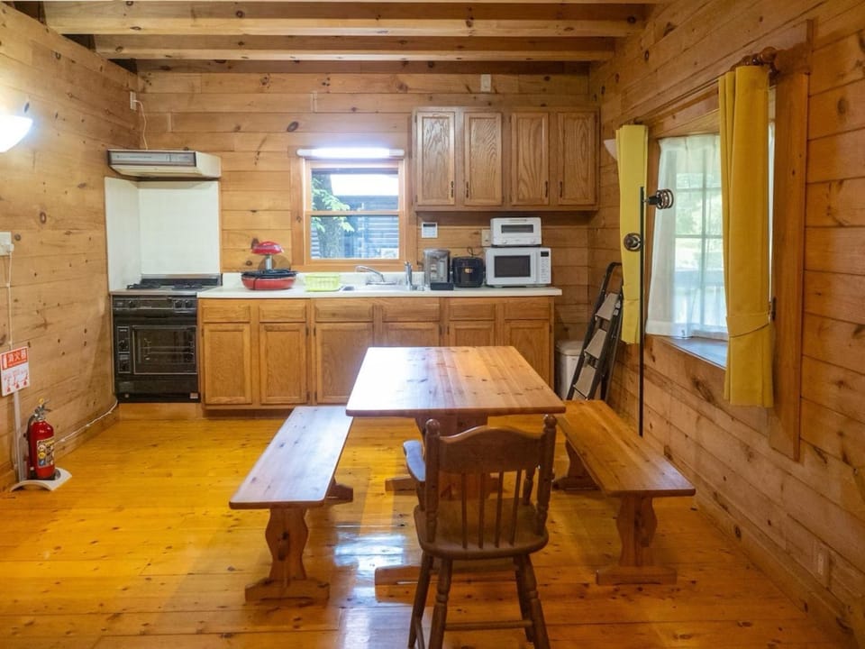 Kitchen or kitchenette, Dining area, stove