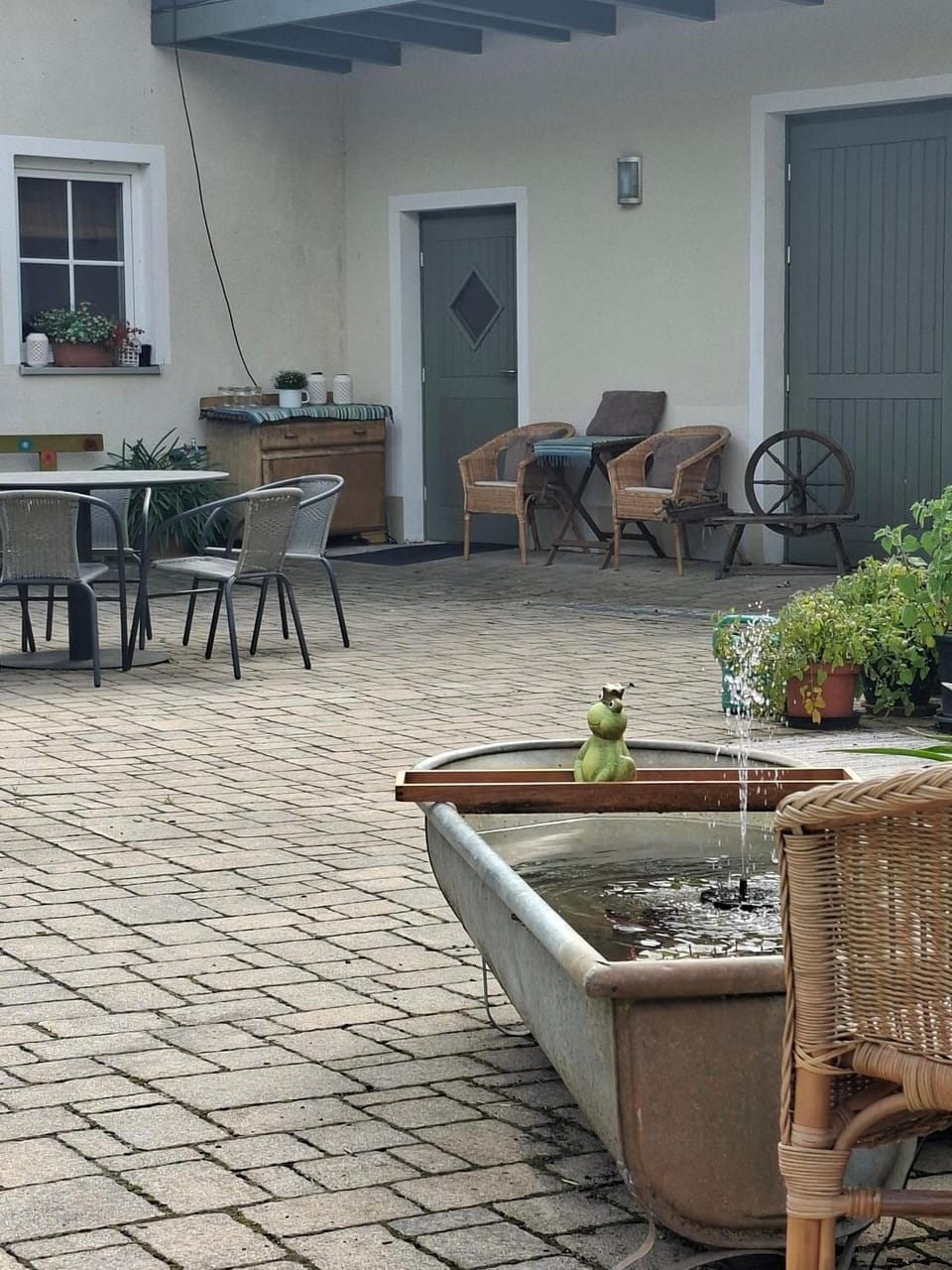Property building, Patio, Day