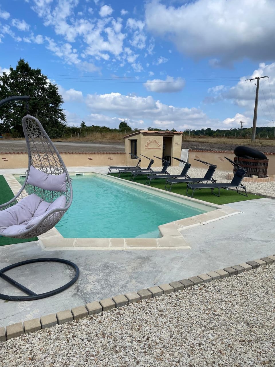 Property building, Living room, Swimming pool