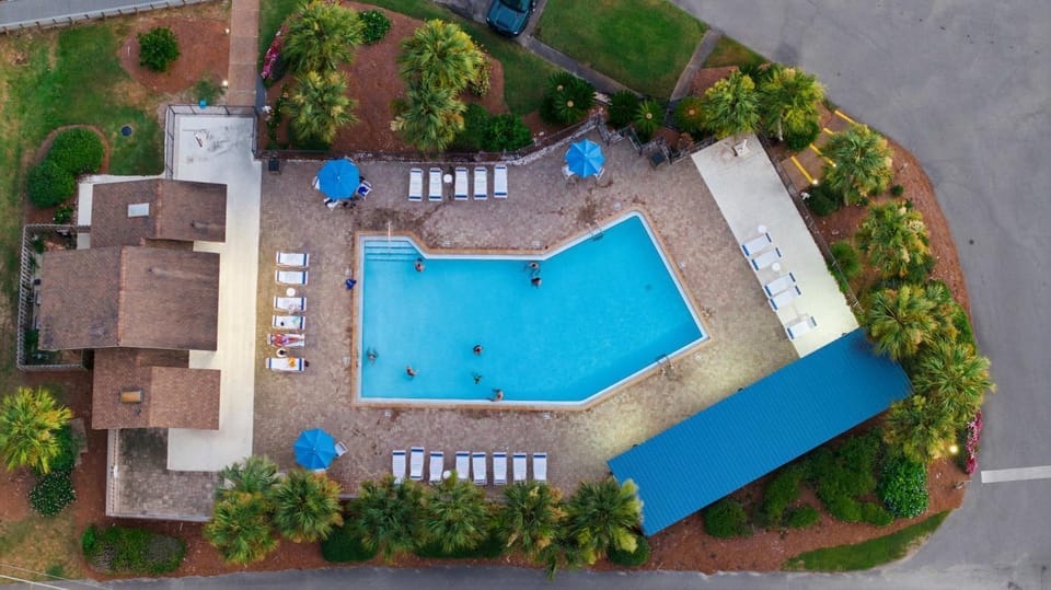 Bird's eye view, Pool view, Swimming pool, sunbed