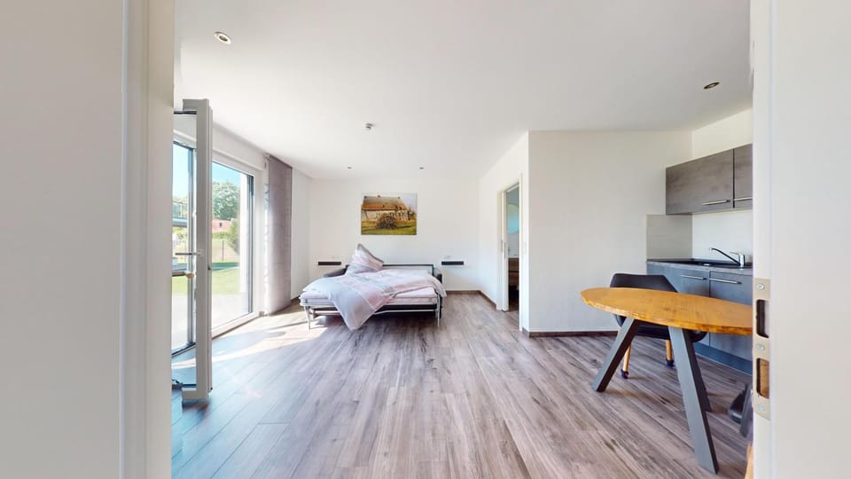 Bed, Kitchen or kitchenette, Photo of the whole room