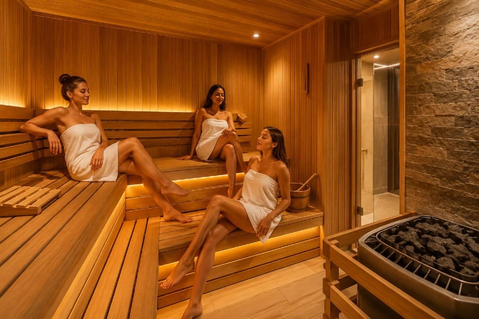 People, Massage, Sauna, Spa and wellness centre/facilities, group of guests