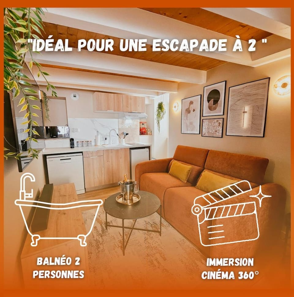 Nid cosy - Balnéo, lit king size & ambiance cinéma Apartment in Angoulême