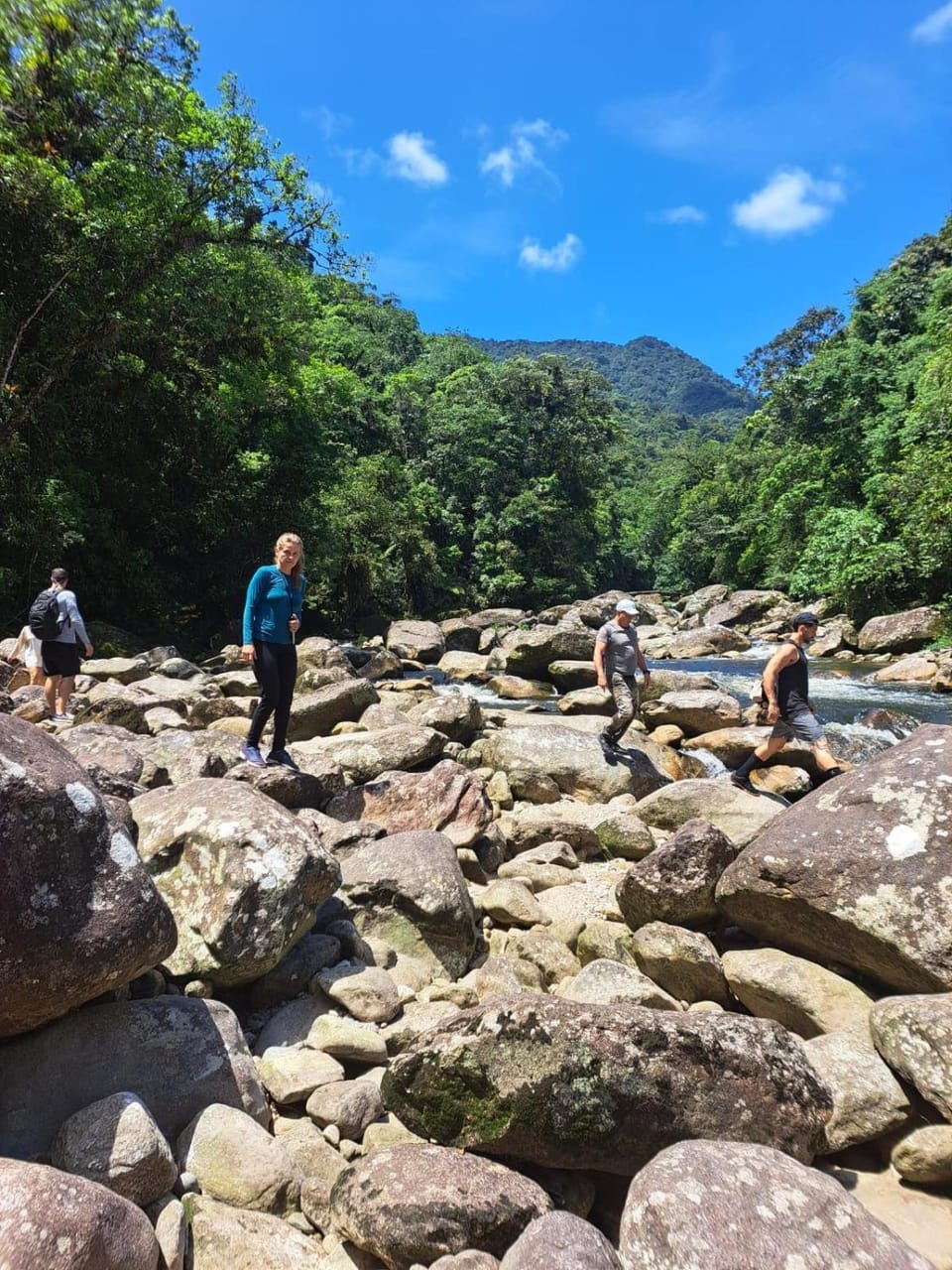 Hiking, group of guests