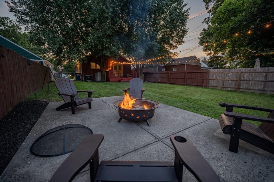 Walk in Broad Ripple, fenced yard and fire pit House in Broad Ripple
