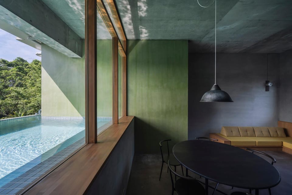 Living room, Dining area, Pool view, Swimming pool