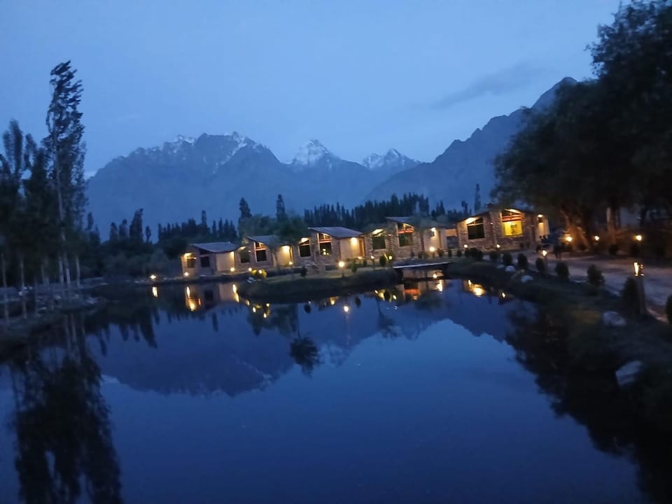 Property building, Night, Lake view, Landmark view