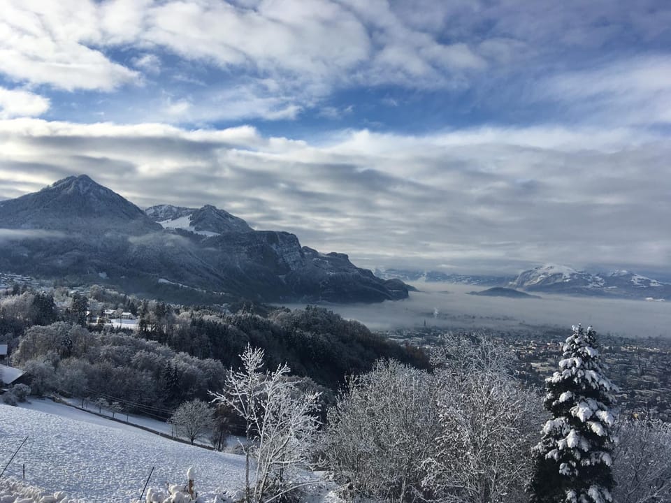 Restaurant/places to eat, Winter, Balcony/Terrace, Mountain view
