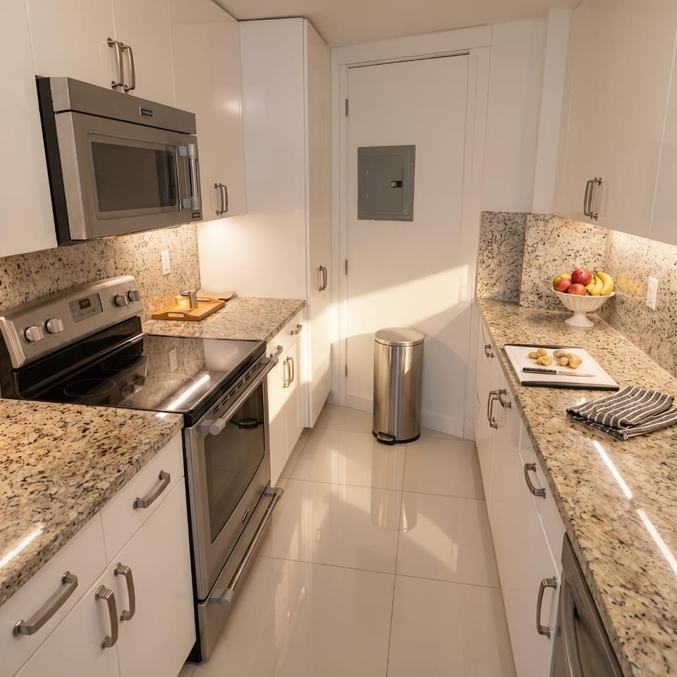 Steps to Beach Luxury 2BR Condo Pool & Gym Sleeps 8 Apartment in Flamingo Lummus