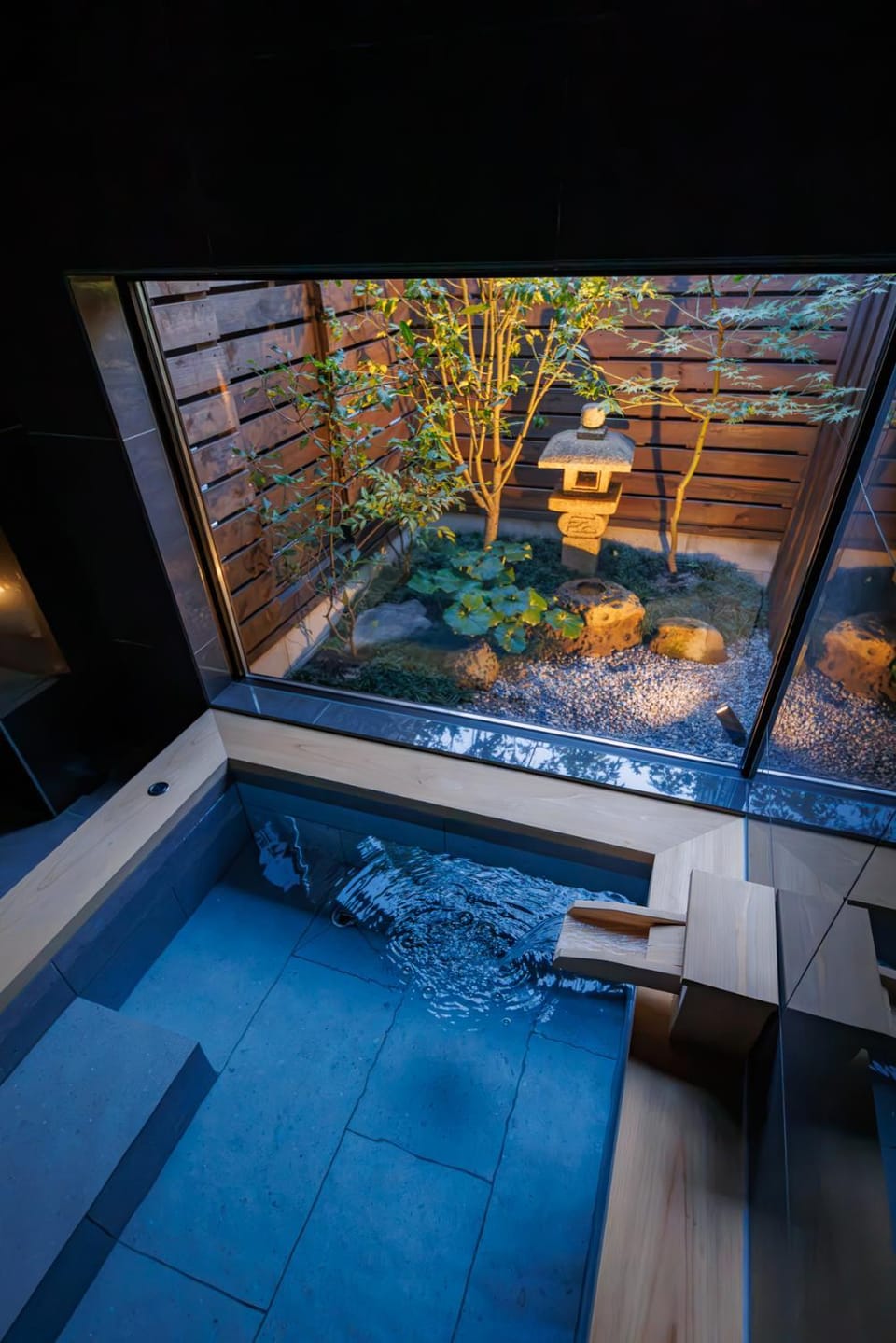 Patio, Night, Garden, Bathroom, Balcony/Terrace, Garden view, Bath
