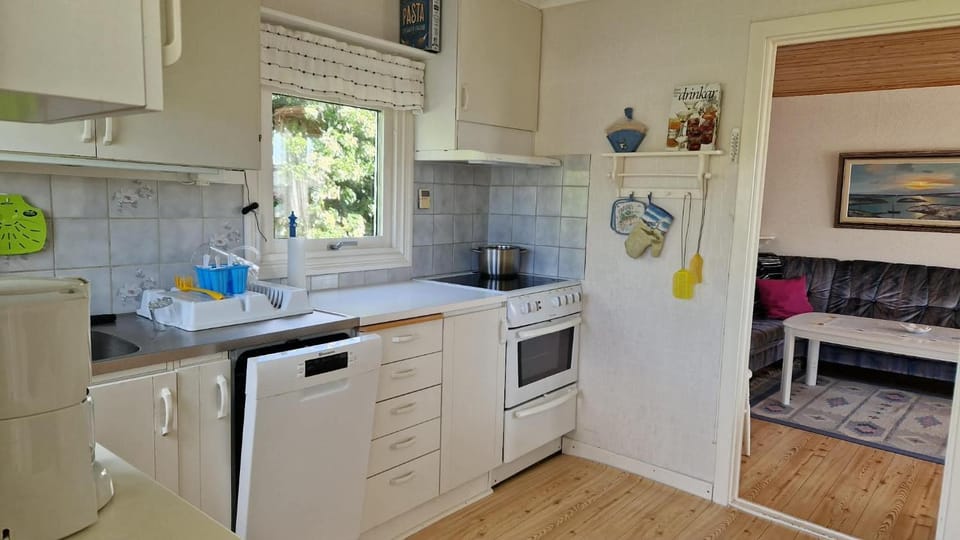 Kitchen or kitchenette, dishwasher, oven, stove
