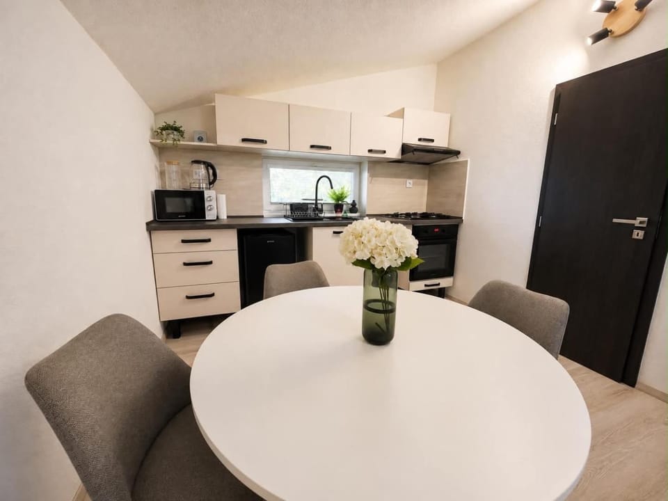 Kitchen or kitchenette, Seating area, Dining area, oven, pet friendly, stove