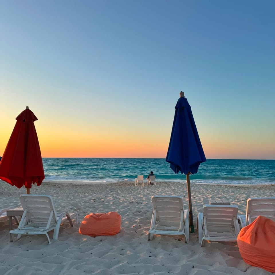 Day, Beach, Sea view, Sunrise, Sunset, sunbed