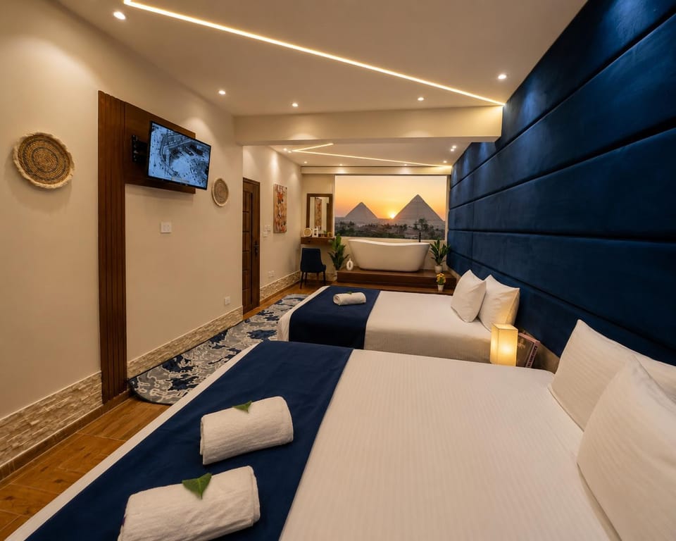 Bed, TV and multimedia, Photo of the whole room, Bedroom, towels