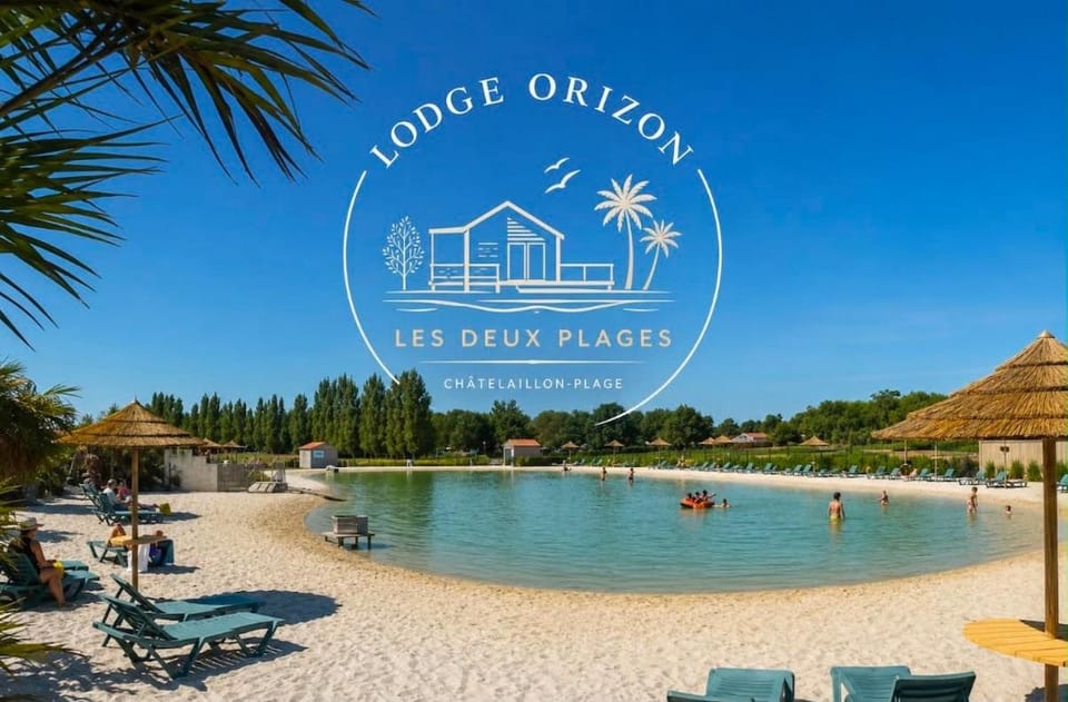 Property logo or sign, Natural landscape, Beach, Swimming pool, sunbed