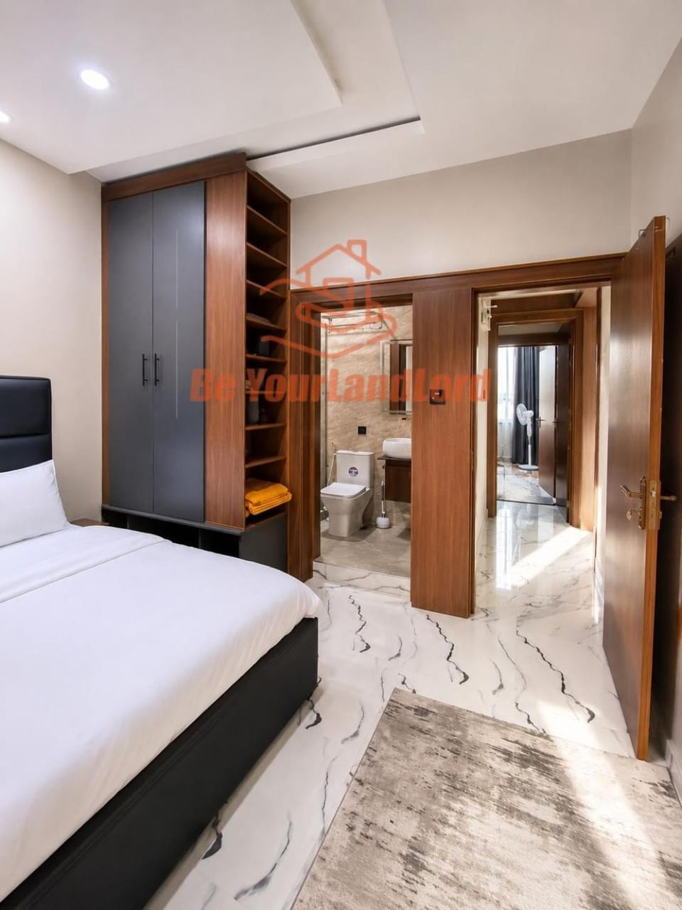 Bed, Photo of the whole room, Bedroom, wardrobe