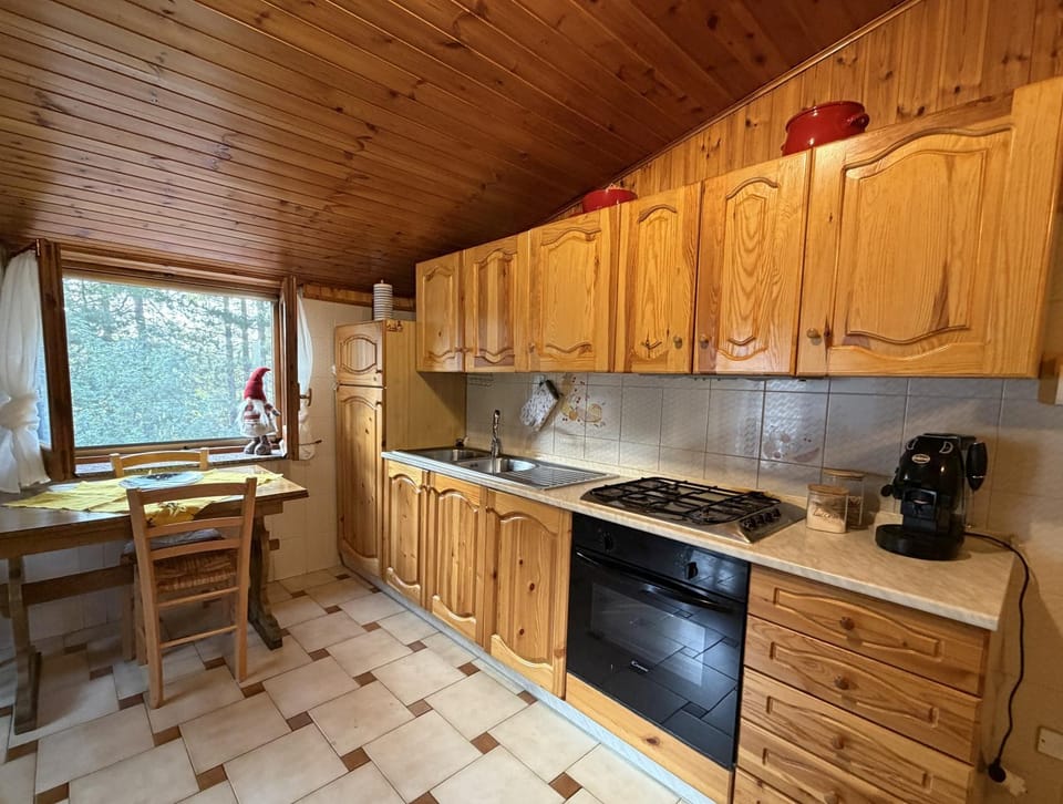 Kitchen or kitchenette, Dining area, stove