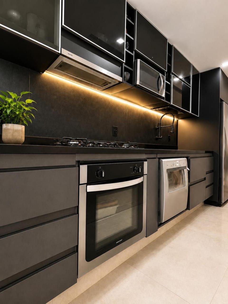 dishwasher, oven, stove