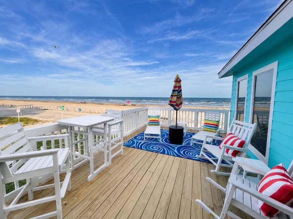 Patio, Seating area, Beach, Sea view