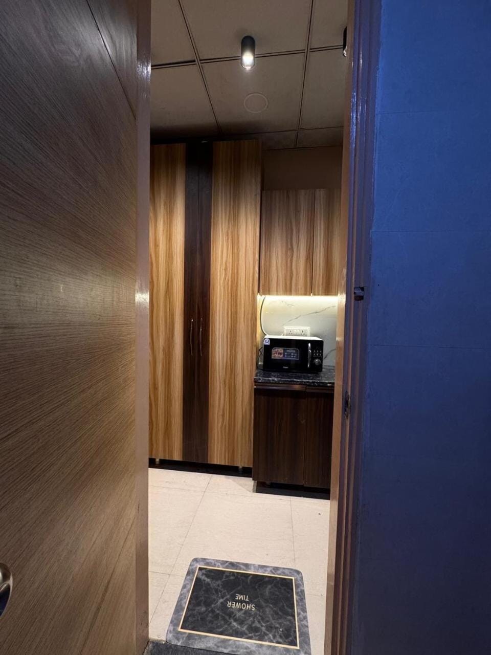 Kitchen or kitchenette, oven, wardrobe