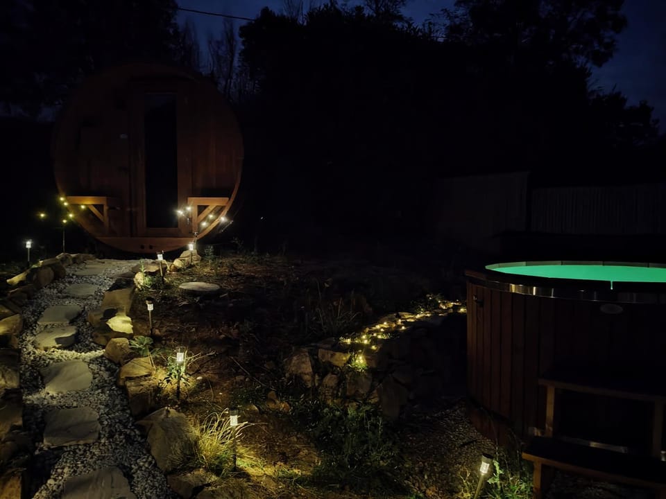 Night, Garden, Sauna, Garden view, Open Air Bath