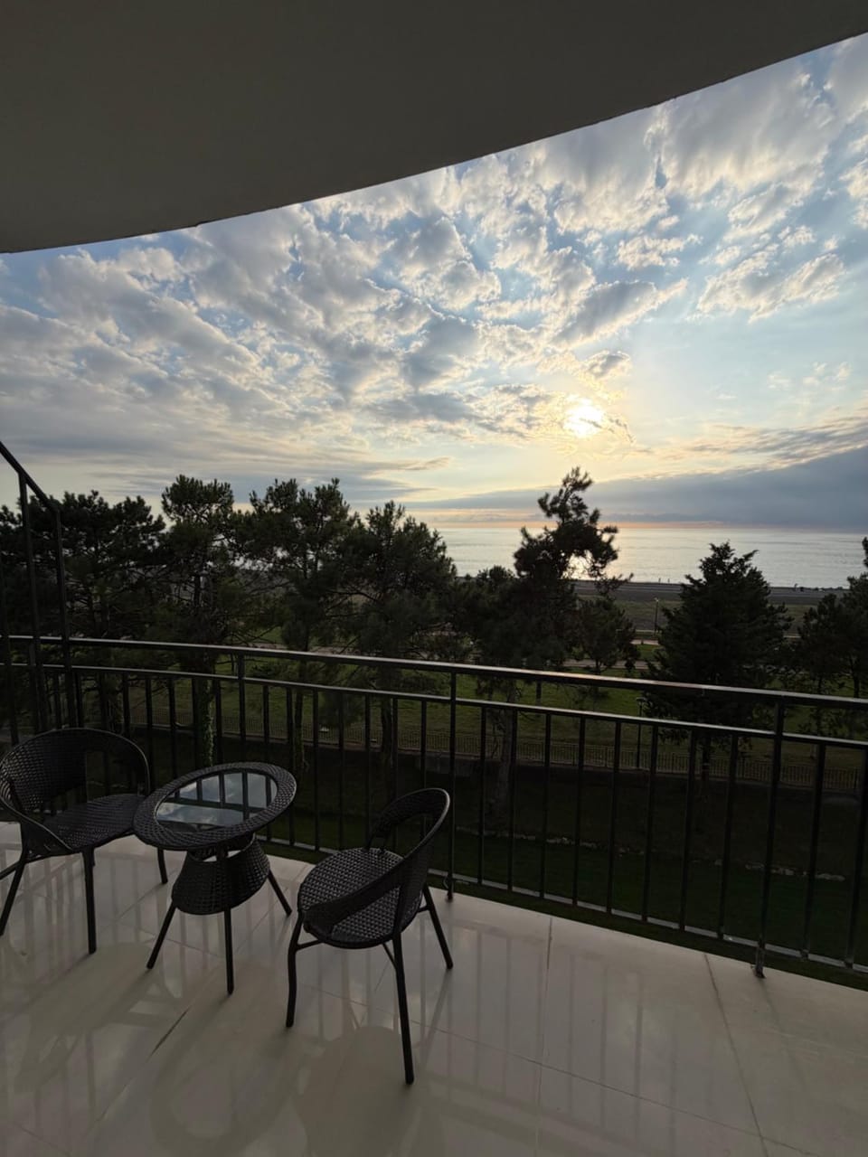 Day, Natural landscape, View (from property/room), Balcony/Terrace, Sea view, Sunrise, Sunset