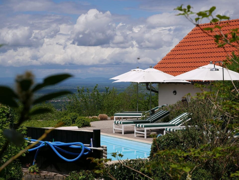 Property building, Living room, Swimming pool