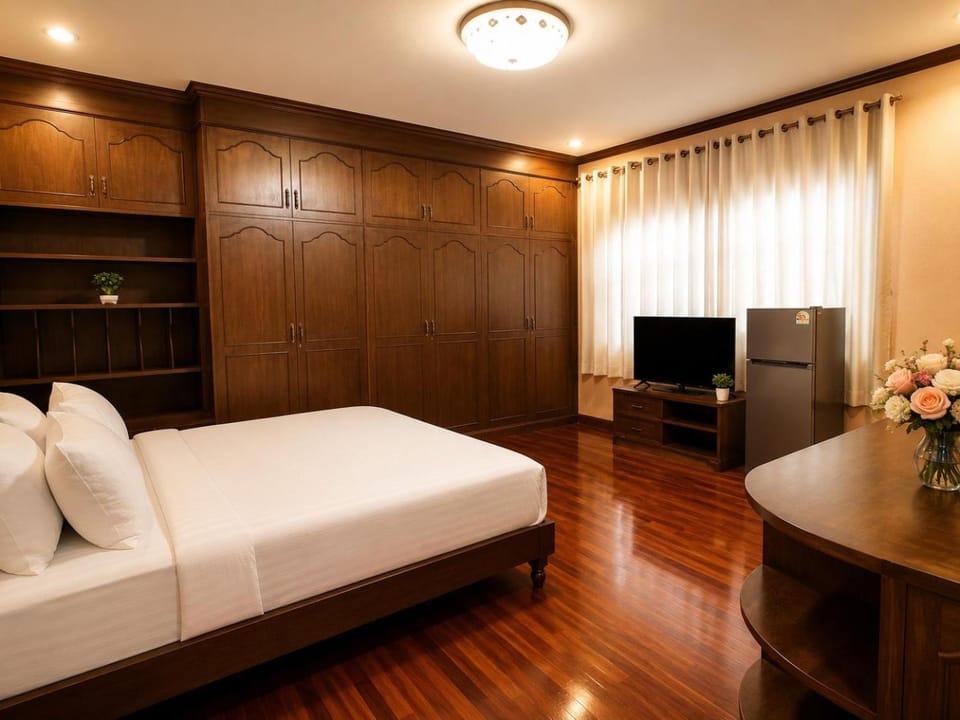 On-site shops, Bedroom, towels, towels, wardrobe, washing machine, washing machine, dryer