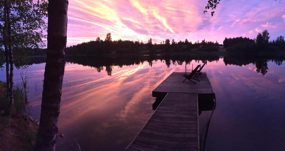 Lake view, Sunset