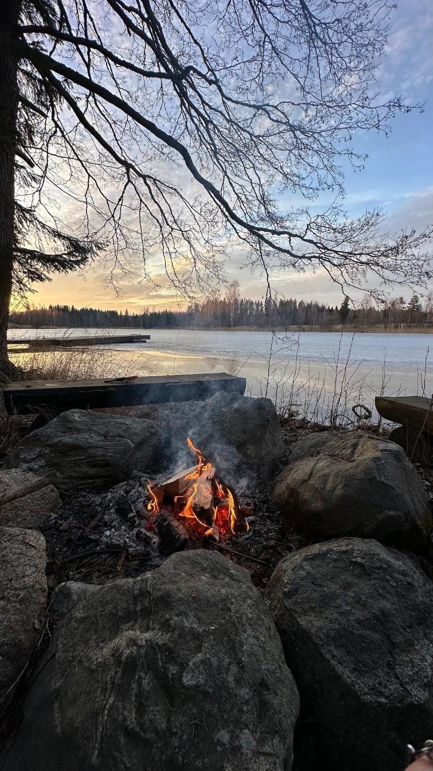 Day, Natural landscape, Winter, Lake view