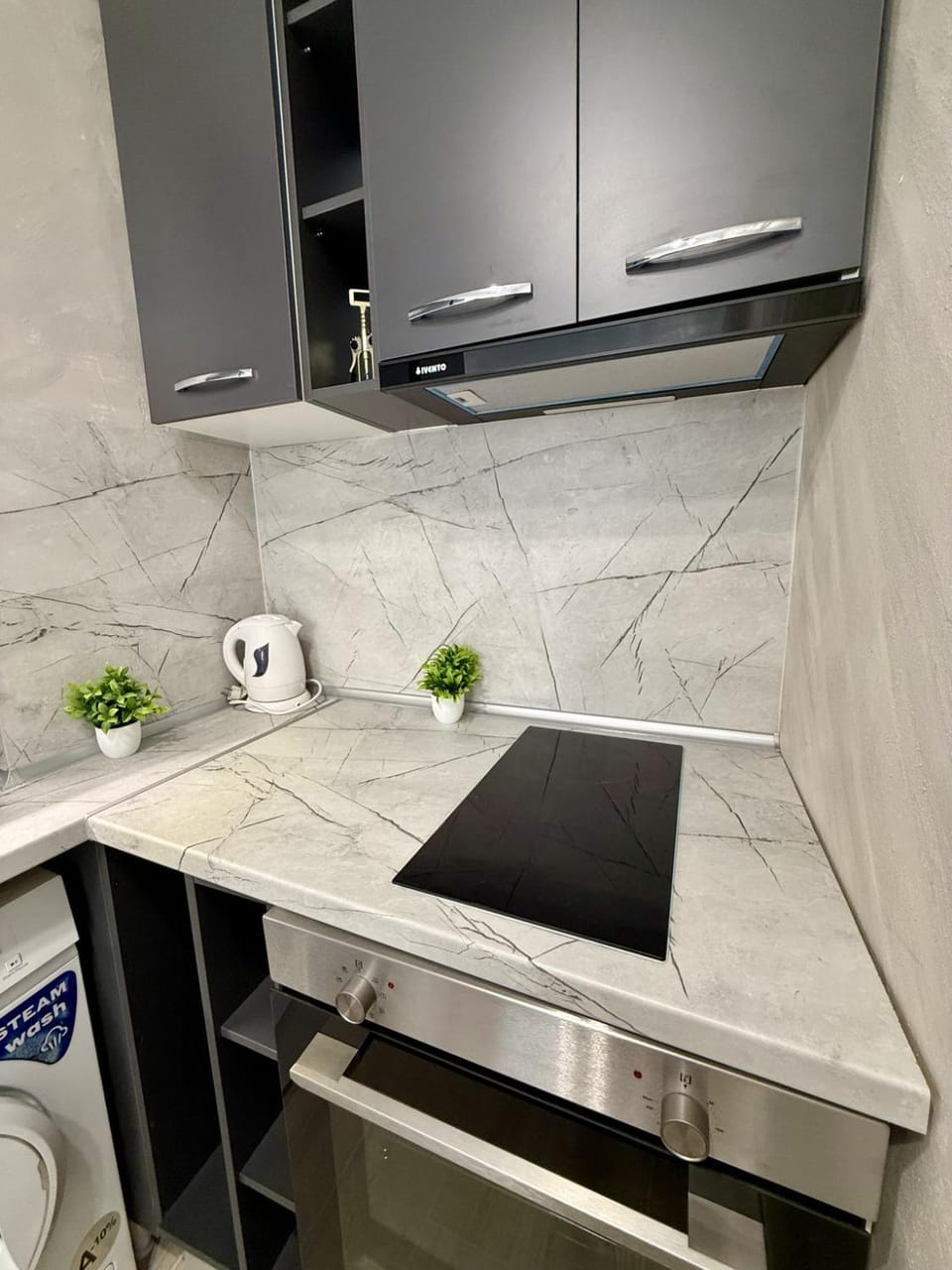 oven, washing machine, kitchen