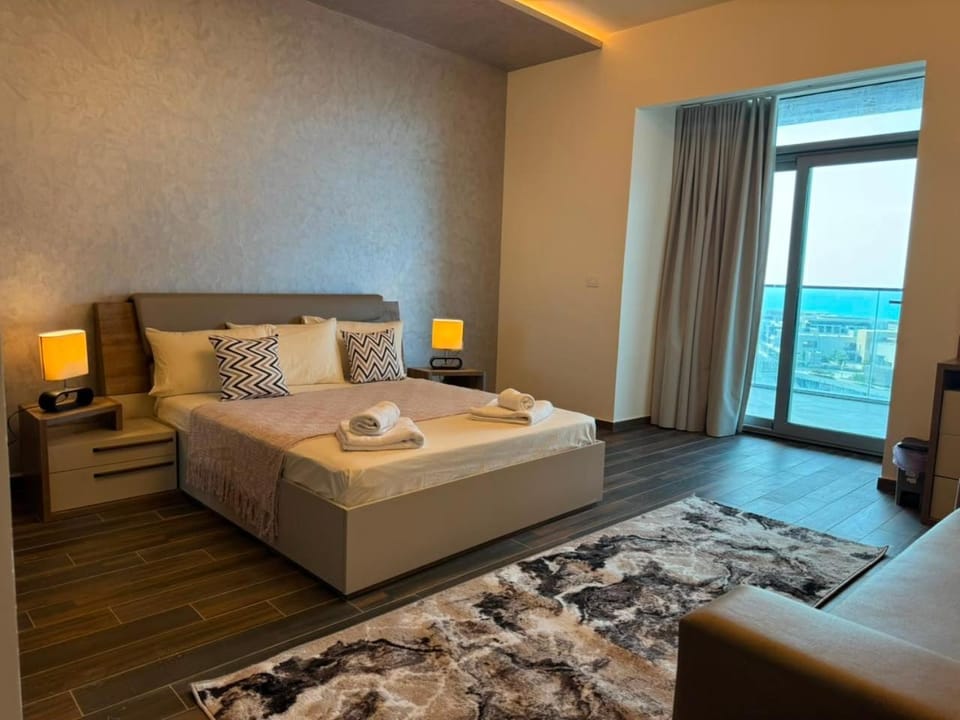 New Alamein - Luxury The Gate Towers Direct Sea View Apartment in Egypt