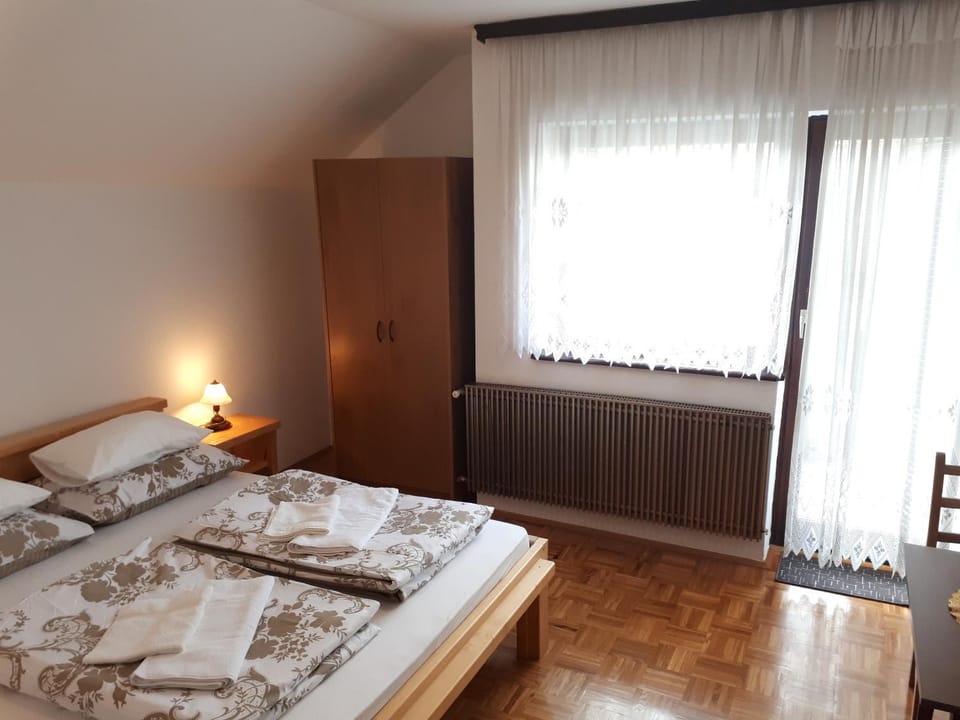 Bed, Bedroom, City view