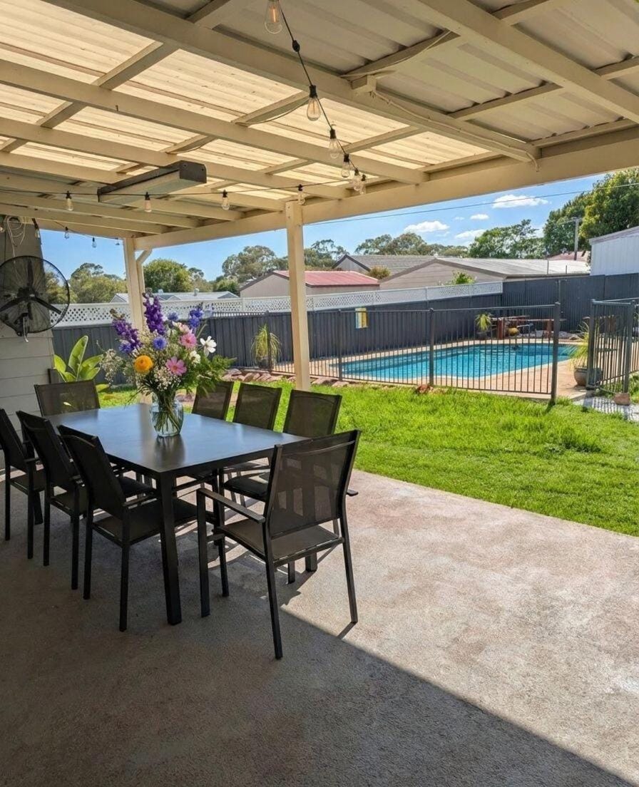Patio, Garden, Evening entertainment, Pool view, Swimming pool
