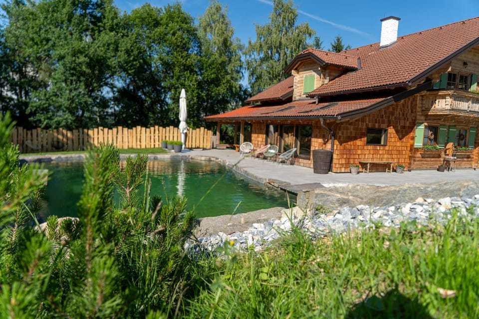 Property building, Spring, Day, Garden, Garden view, Pool view, Swimming pool